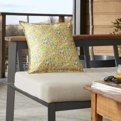 Housse de coussin extérieur carrée (45 x 45 cm) Manon Jaune