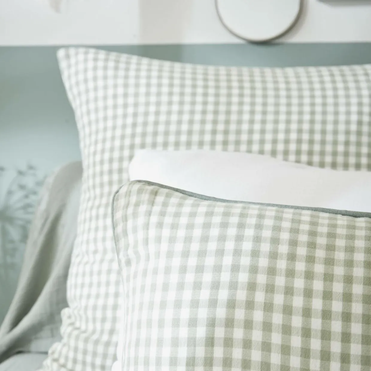 Housse de coussin extérieur rectangulaire (40 x 60 cm) Vickie Vert eucalyptus