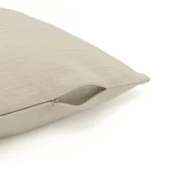 Housse de coussin rectangulaire coton tissé (30 x 50 cm) Léa Beige pampa