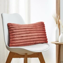 Housse de coussin rectangulaire flanelle (30 x 50 cm) Dune Terracotta