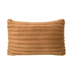 Housse de coussin rectangulaire flanelle (30 x 50 cm) Dune Camel