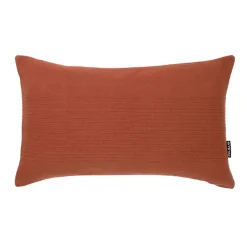 Housse de coussin rectangulaire coton tissé (30 x 50 cm) Léa Terracotta