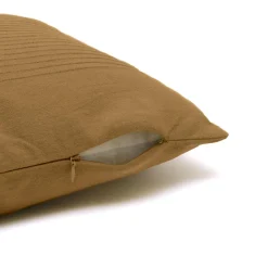 Housse de coussin rectangulaire coton tissé (30 x 50 cm) Léa Camel