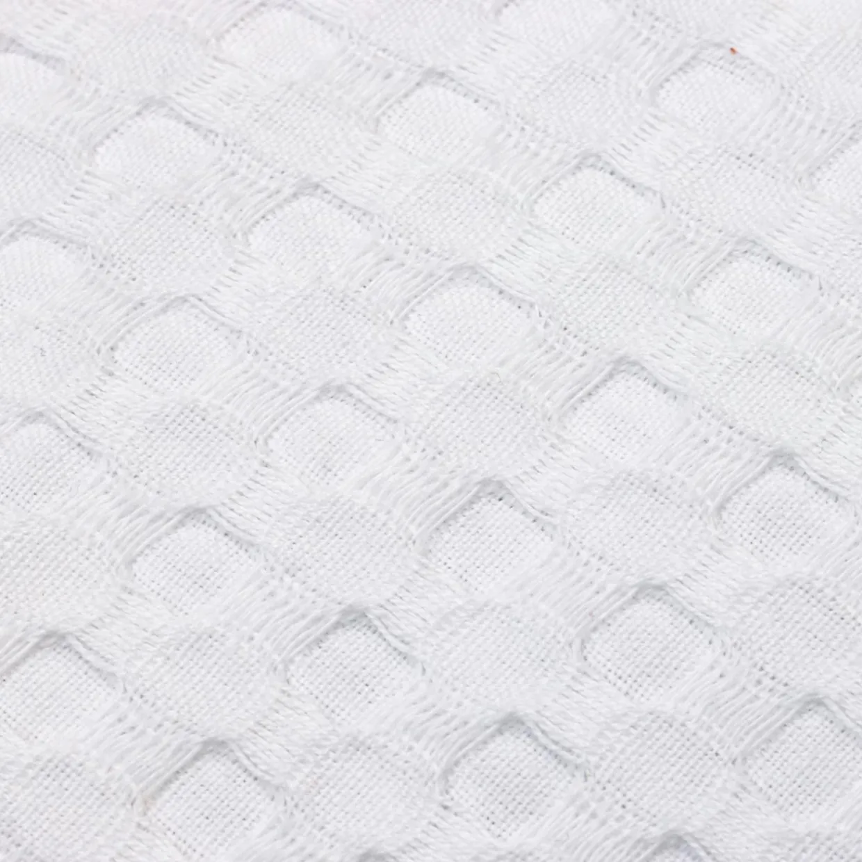 Housse de coussin rectangulaire coton nid d'abeille (30 x 50 cm) Maya Blanche