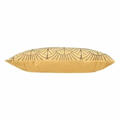 Housse de coussin rectangulaire velours (30 x 50 cm) Coquillage Jaune