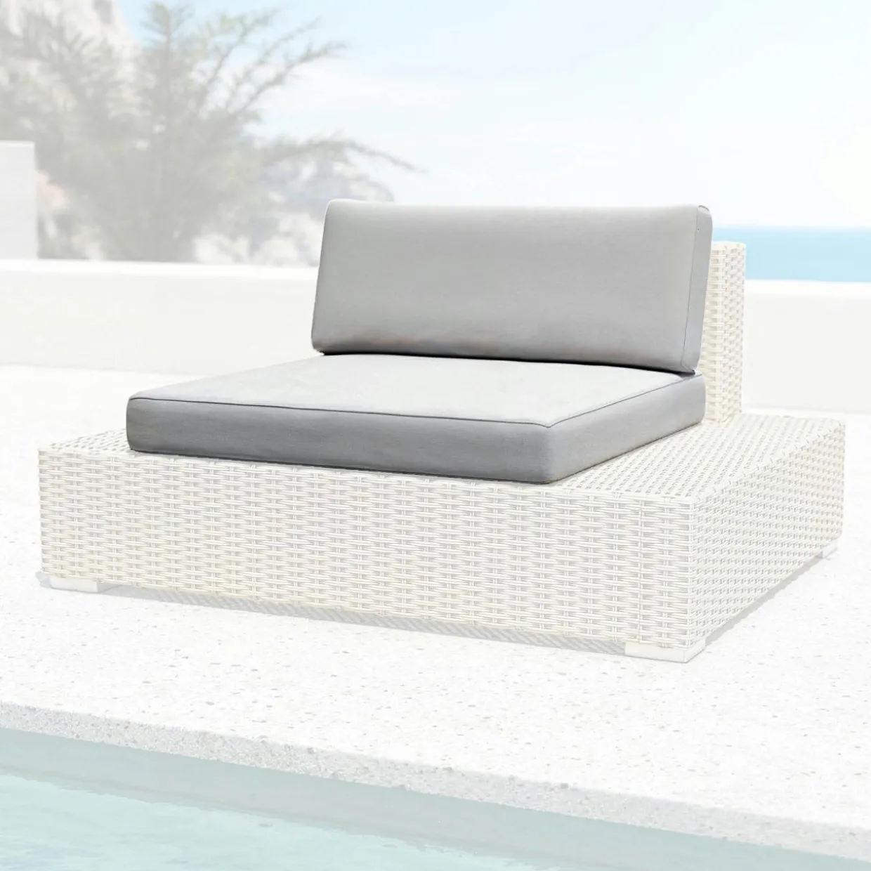 Housses de coussin de remplacement pour Fauteuil Palma Gris