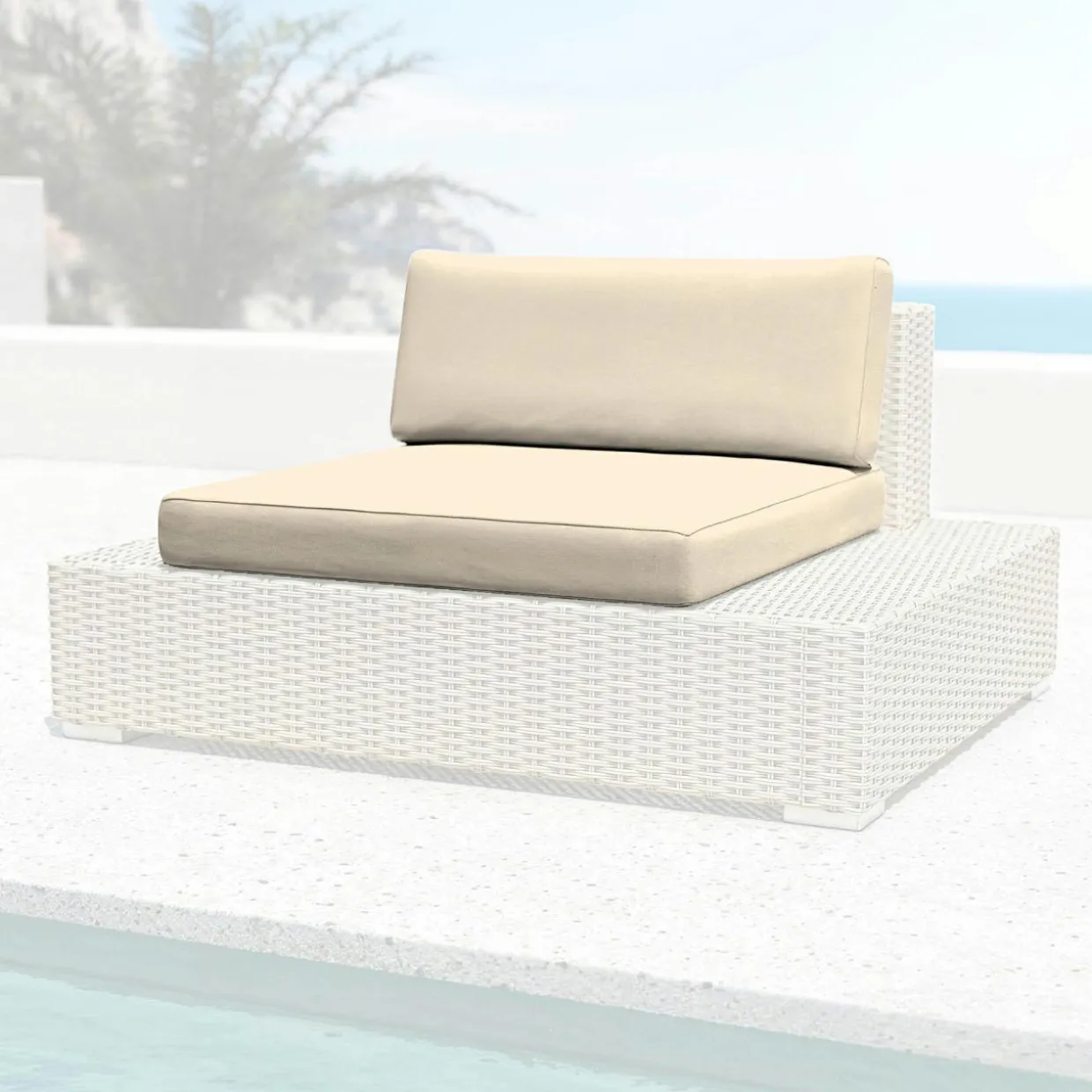 Housses de coussin de remplacement pour Fauteuil Palma Beige