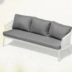 Housses de coussin de remplacement pour Canapé 3 places Amalfi Gris anthracite