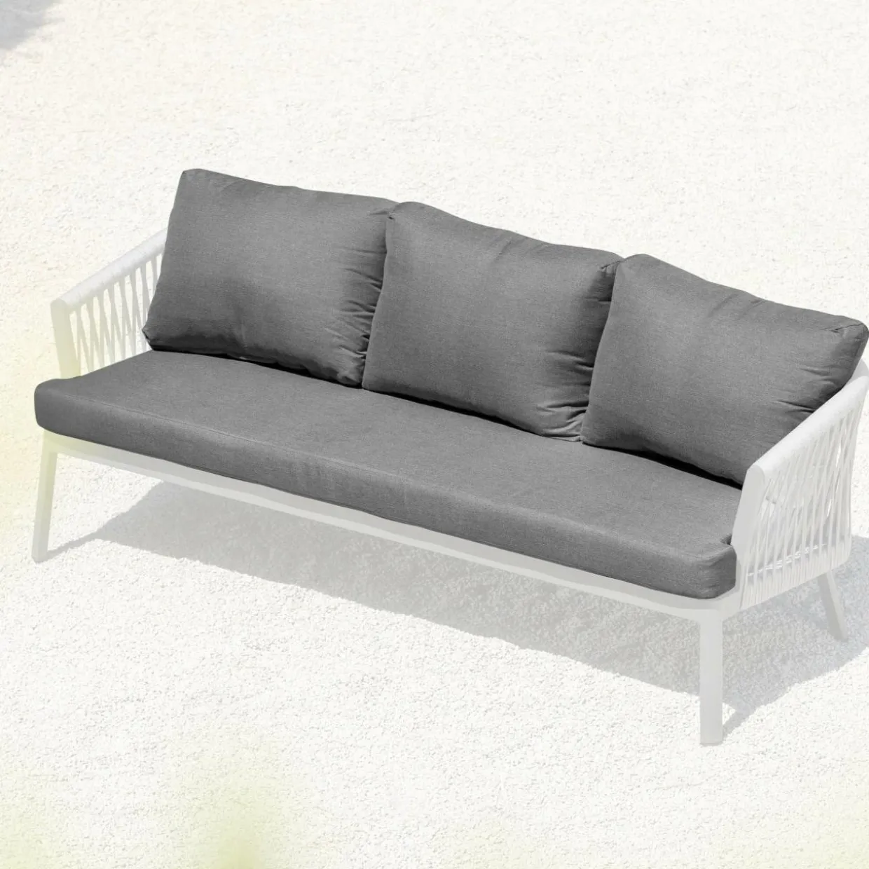 Housses de coussin de remplacement pour Canapé 3 places Amalfi Gris anthracite