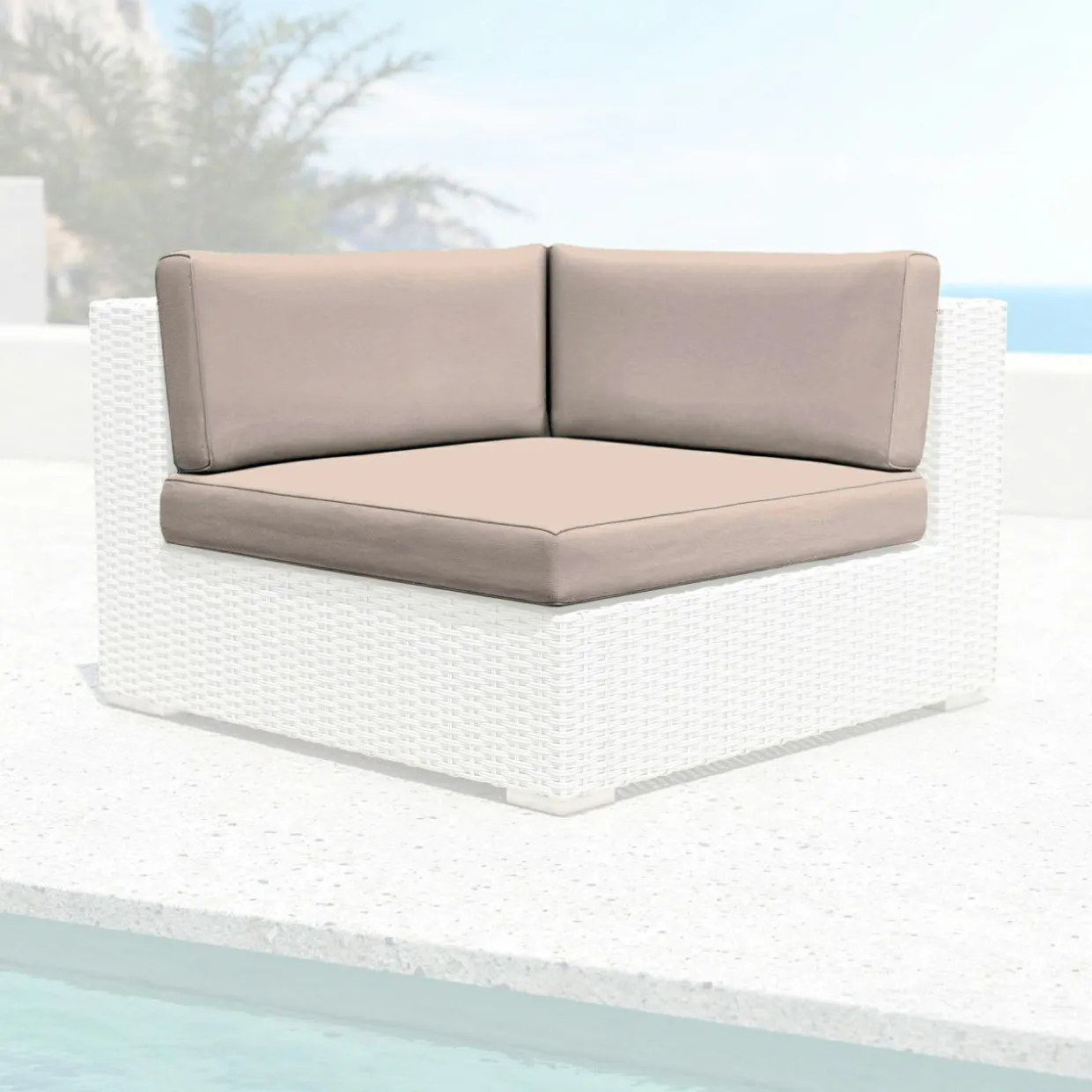 Housses de coussin de remplacement pour Fauteuil d'angle Palma Taupe