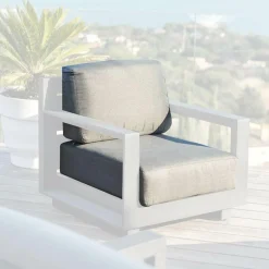 Housses de coussin de remplacement pour Fauteuil Elba Gris anthracite