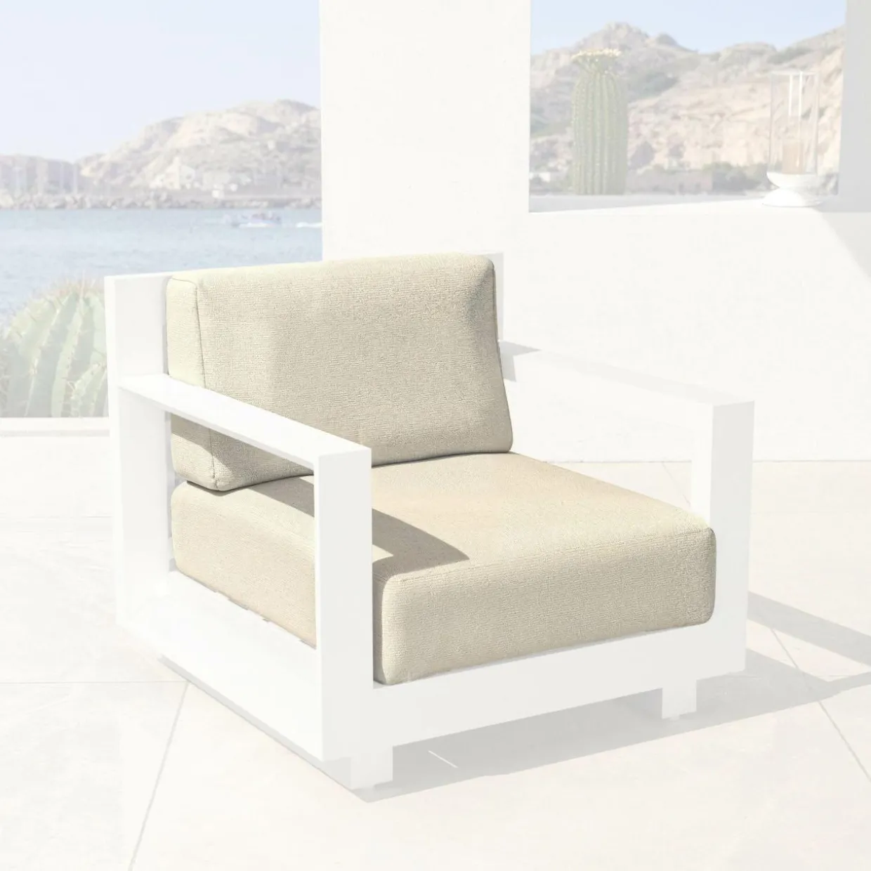 Housses de coussin de remplacement pour Fauteuil Elba Beige
