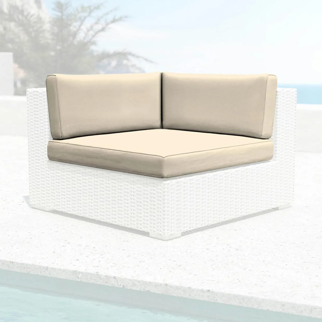 Housses de coussin de remplacement pour Fauteuil d'angle Palma Beige