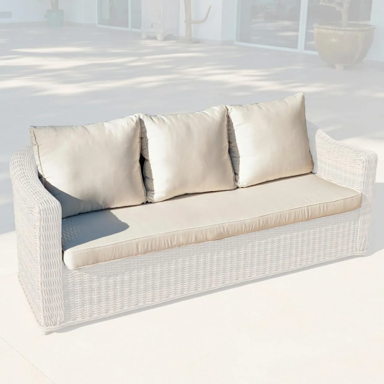 Housses de coussin de remplacement pour Canapé 3 places Calvi Beige