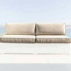 Housses de coussin de remplacement pour Chauffeuse 2 places Palma Taupe