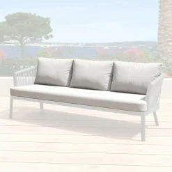 Housses de coussin de remplacement pour Canapé 3 places Amalfi Gris clair