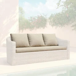 Housses de coussin de remplacement pour Canapé 3 places Calvi Taupe