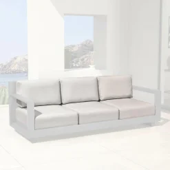 Housses de coussin de remplacement pour Canapé 3 places Elba Gris clair