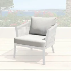 Housses de coussin de remplacement pour Fauteuil Amalfi Gris clair