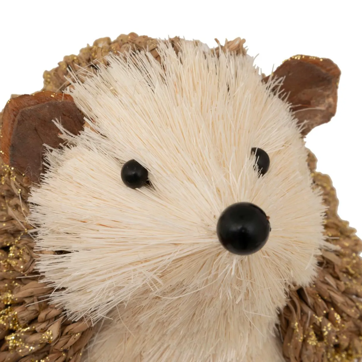 Hérisson de Noël (H15 cm) Loïc le porc épic Brun pailleté