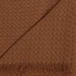 Jeté de lit coton (130 x 180 cm) Widdy Terracotta