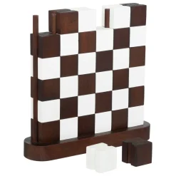 Jeu Damier Bois (27 x 28 cm) Twist Marron