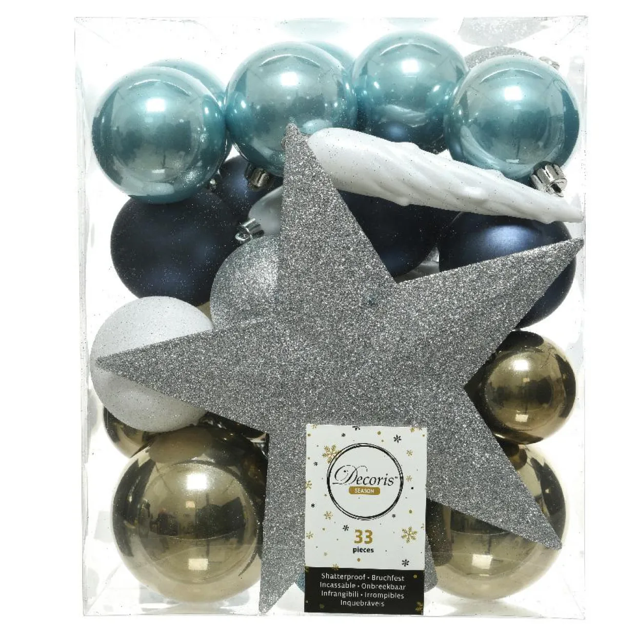 Kit de décoration de sapin de Noël Novae multi Argent