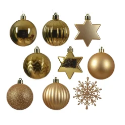 Kit de décoration de Sapin de Noël (40 pcs) Cristal Or