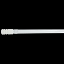 Kit de tringle extensible (170 à 300 cm) Cylindre strié Blanc