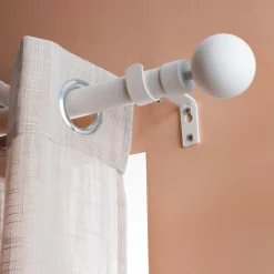 Kit de tringle extensible (L120 - L210 cm / D28 mm) Gaïa Blanc