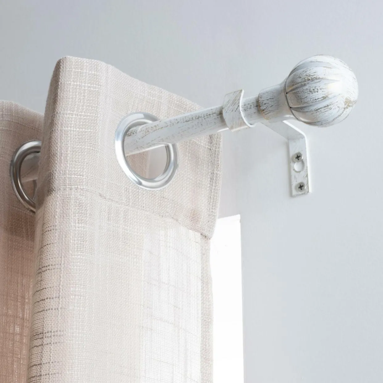 Kit de tringle extensible (L120 - L210 cm / D19 mm) Touch of Zen Blanc et Or