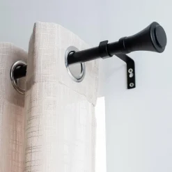 Kit de tringle extensible (L120 - L210 cm / D19 mm) Brasserie Noir mat