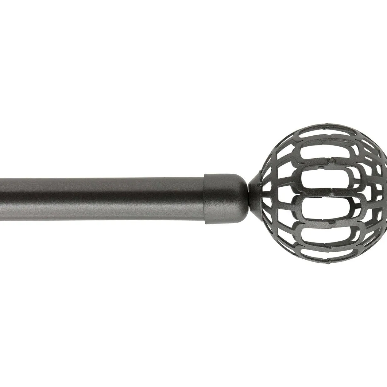 Kit de tringle rideau extensible (L120 - L210 cm / D19 mm) Facette Gris béton