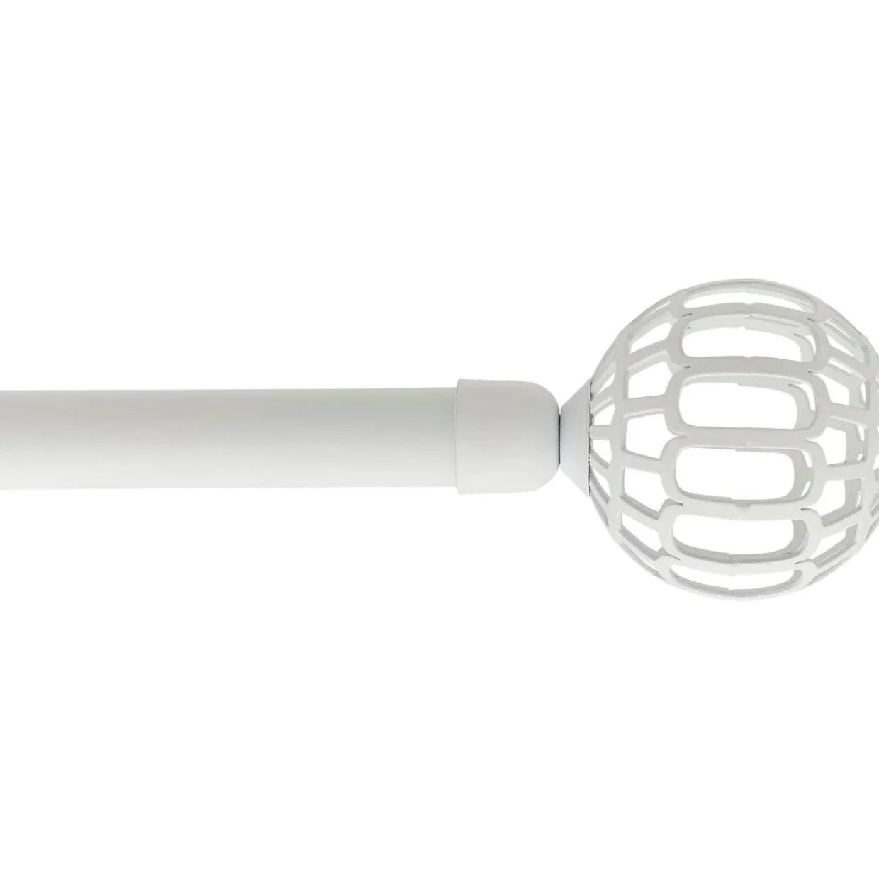Kit de tringle rideau extensible (L120 - L210 cm / D19 mm) Facette Blanc mat