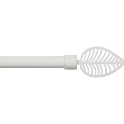 Kit de tringle rideau extensible (L120 - L210 cm / D19 mm) Amazonia Blanc mat