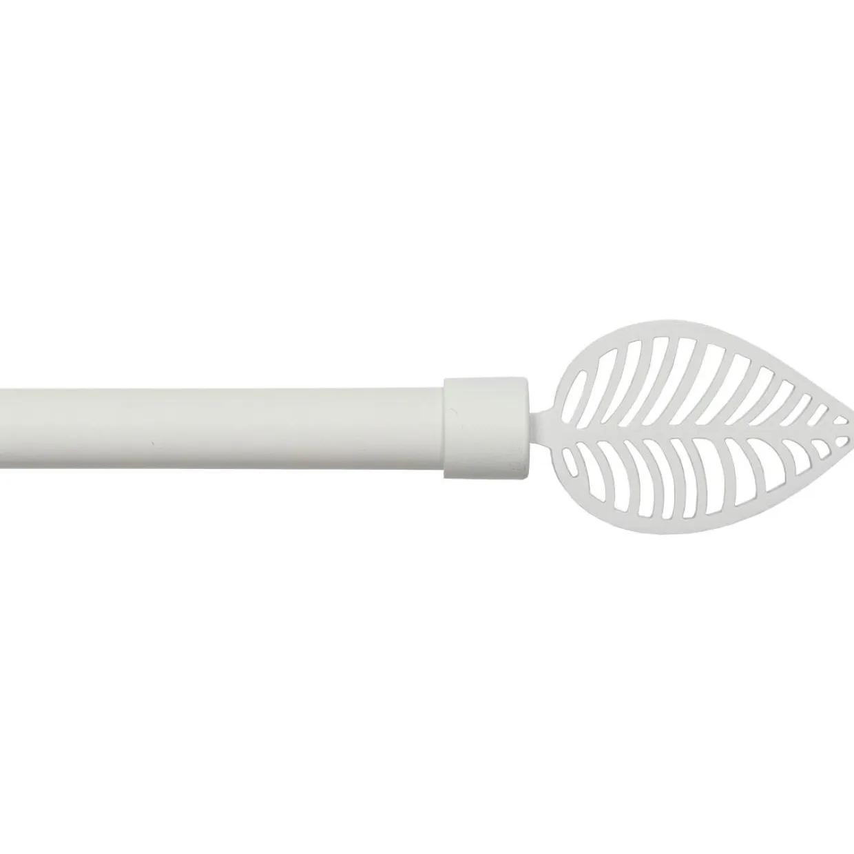 Kit de tringle rideau extensible (L210 - L380 cm / D19 mm) Amazonia Blanc mat