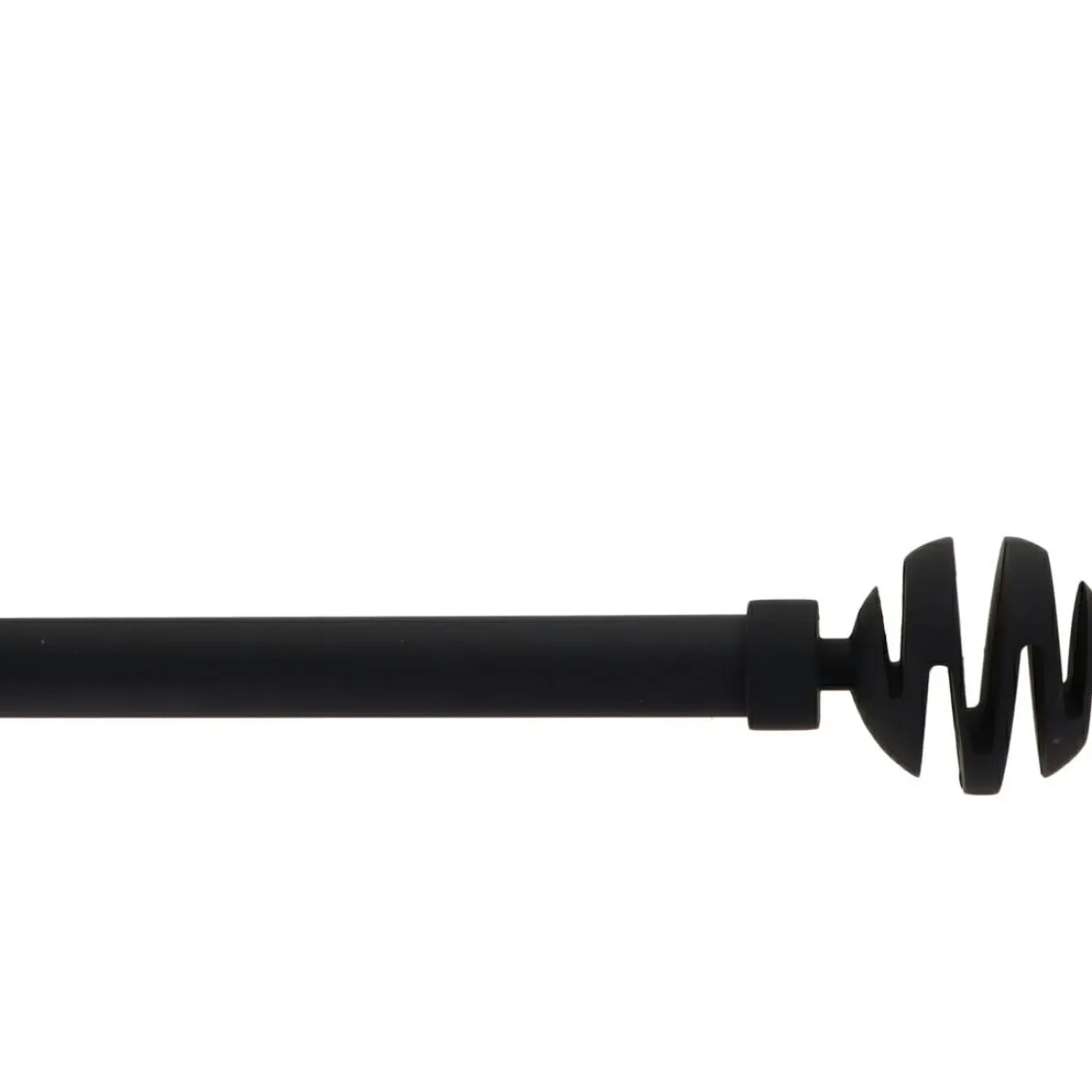 Kit de tringle rideau extensible (L210 - L380 cm / D19 mm) Villalouise Noir mat