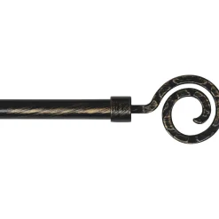 Kit de tringle rideau extensible (L120 - L210 cm / D19 mm) Demeure Noir