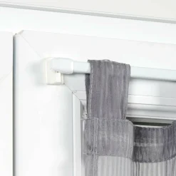Kit de 2 tringles extensibles ovales (60 à 80 cm) Blanc