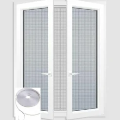 Kit moustiquaire fenêtre (130 x 150 cm) Blanc
