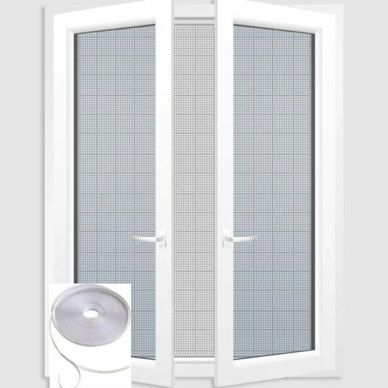 Kit moustiquaire fenêtre (130 x 150 cm) Blanc