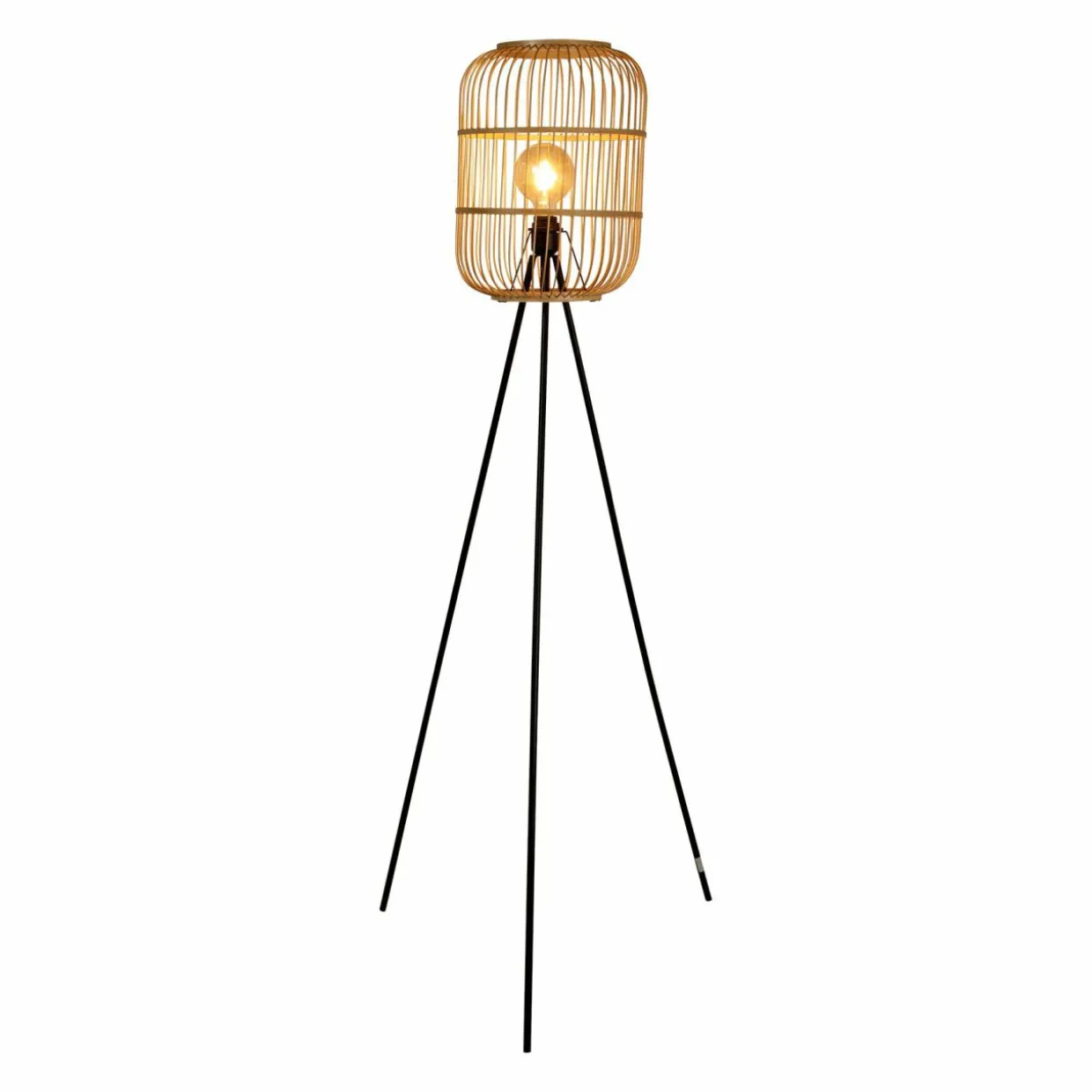 Lampadaire sur trépied bambou (H152 cm) Hanoi Naturel beige