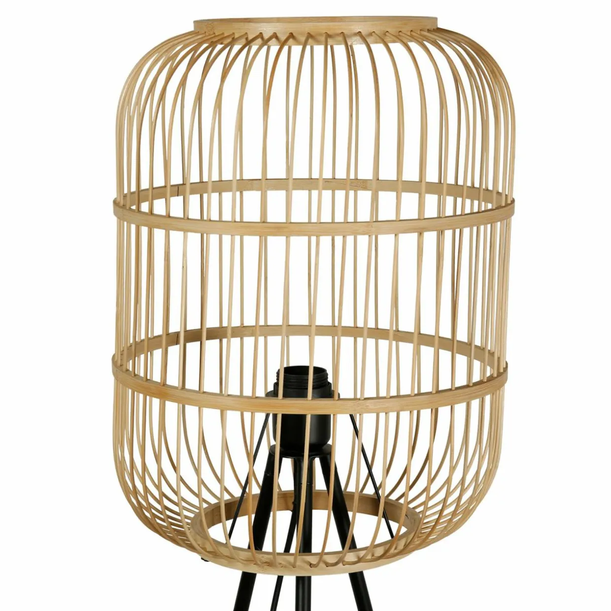 Lampadaire sur trépied bambou (H152 cm) Hanoi Naturel beige