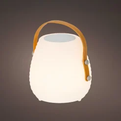 Lampe de jardin mobile sans fil à piles 6 LED (H17 cm) Mokulua Blanc