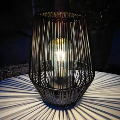 Lampe de table solaire LED (H23 cm) Calabre Noir