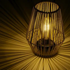 Lampe de table solaire LED (H23 cm) Calabre Doré