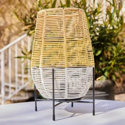 Lampe de table solaire LED (H31 cm) Vernazza Blanche