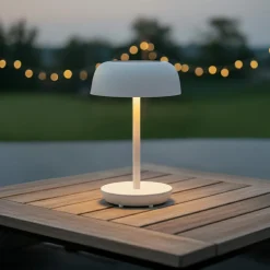Lampe de table solaire 100 lumens (H29 cm) Singapour Blanc