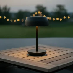 Lampe de table solaire 100 lumens (H29 cm) Singapour Noir
