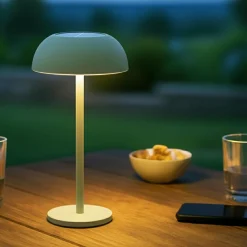 Lampe de table solaire 100 lumens (H33 cm) Malibu Vert menthe